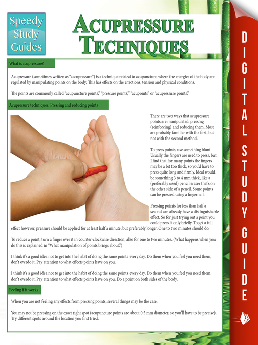 Title details for Acupressure Techniques by Speedy Publishing - Available